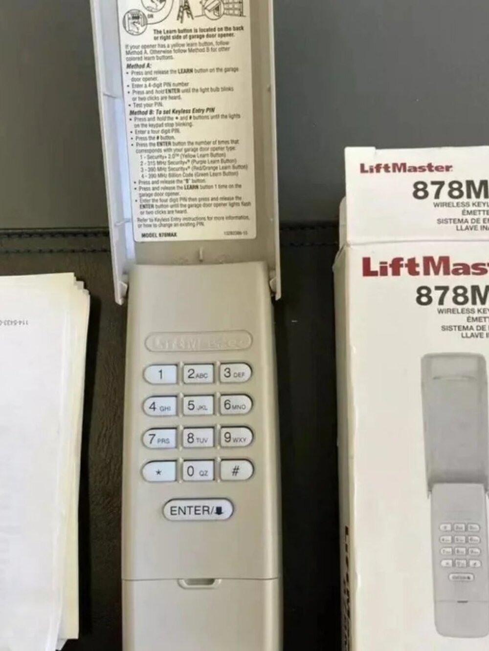 LiftMaster 878MAX Wireless Garage Door Keypad Keyless Entry System .